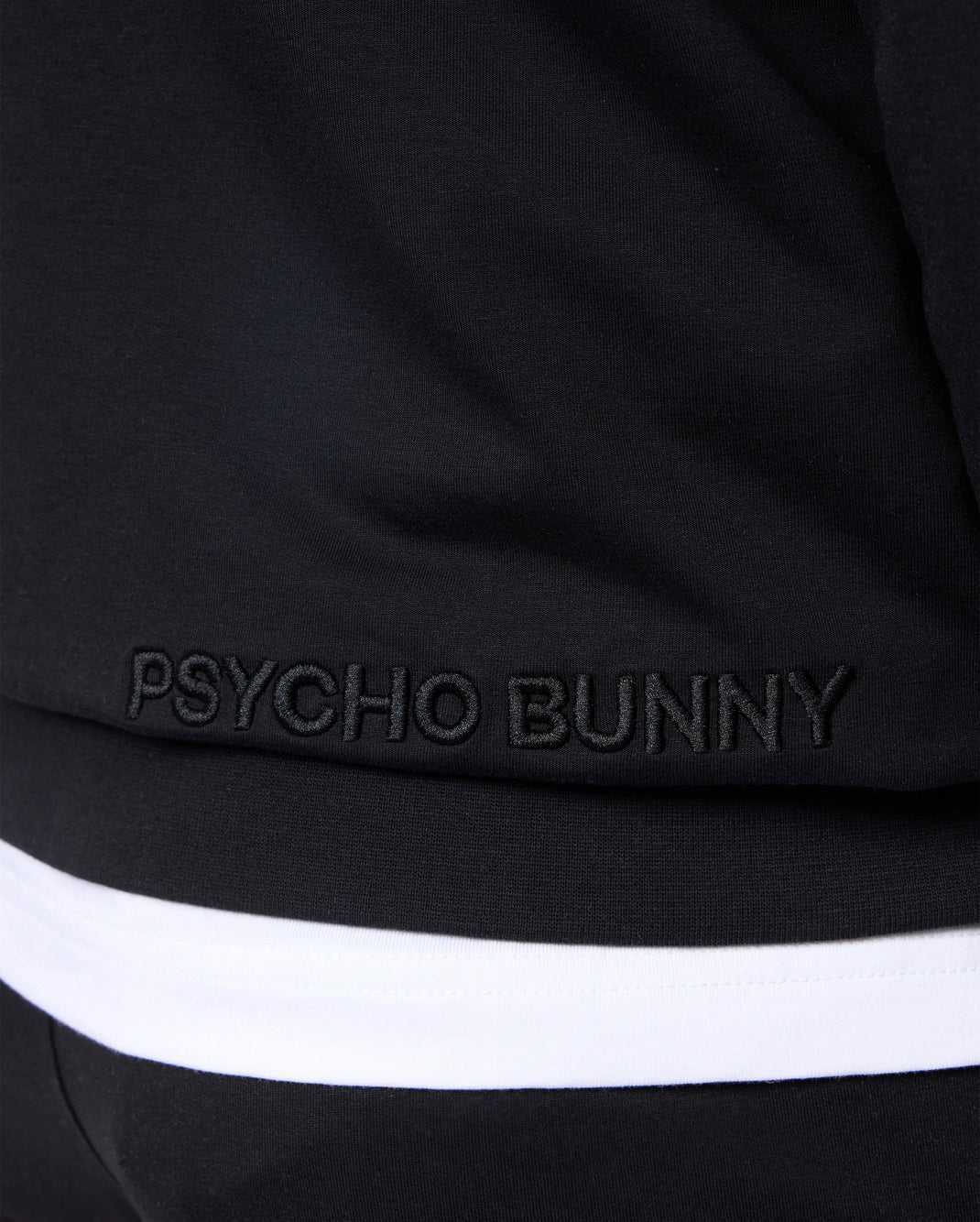 Sweat a Capuche Psycho Bunny Livingston Pullover Hoodie Noir Homme | SIG-71129213